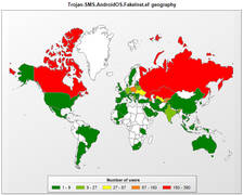 Kaspersky: Geografische Verteilung der "FakeInst"-Infektionen.