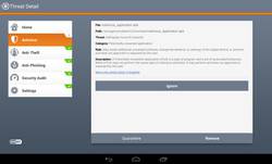 Virus-Scan der Eset Mobile Security auf einem Tablet (Screenshot).