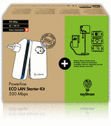 myStrom Powerline ECO LAN Starter-Kit (Packshot)