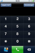 iPhone mit sipgate (Screenshot)